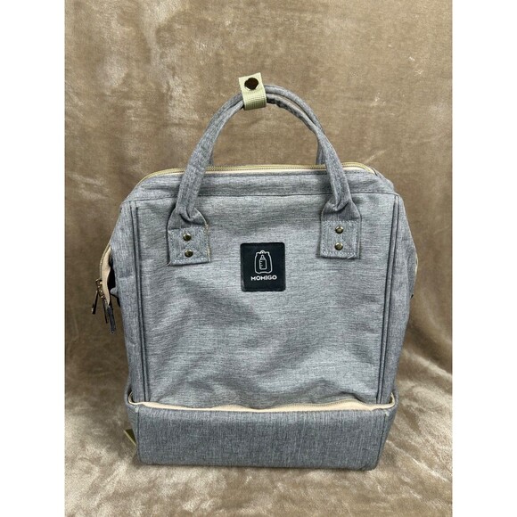 MOMIGO Breast Pump Backpack Cooler and Moistureproof Bag Large Grey - Picture 1 of 6